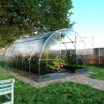 Gewächshaus KLASIKA TUBE 3x4m mit fundamenten und 6mm Polycarbonat;

