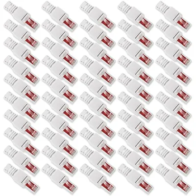 Produktbild von Netzwerk Stecker RJ45 Cat6 Cat7 Cat5 LAN Kabel 50x Werkzeuglos Netzwerkstecker