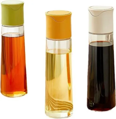 Produktbild von Olivenöl Flasche Ölspender Glas Essig Leer Ölspender 3 Stück