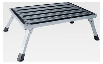 Produktbild von Klappbare Trittstufe aus Stahl 72x61x23 cm, bis 150 kg belastbar, mit Anti-Rutsch-Trittfläche, Einstiegshilfe für Wohnwagen und Wohnmobil