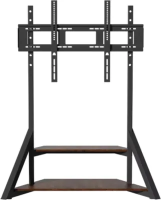 Produktbild von TV-Standfuß Vaylen 65-100" – Höhenverstellbar – Industrielles Design – Mit Ablagen – Schwarz/Braun – Stabil