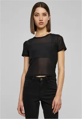 Obrázek produktu pro Dámské tričko Urban Classics Ladies Short Mesh Tee black - L