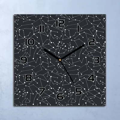 Produktbild von Wanduhr Echt-Glas-Küchenuhr Sternbilder Galaxie Quarz 30x30 Deko Bilder