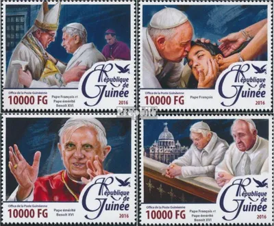 Produktbild von Briefmarken Guinea 2016 Mi 11751-11754 (kompl. Ausgabe) postfrisch Päpste