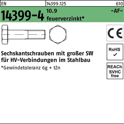 Produktbild von Sechskantschraube EN 14399-4 M 36 x 105 10.9 feuerverzinkt
