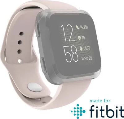 Produktbild von Silikon-Wechselarmband für Fitbit Versa2/Versa/Versa Lite, rosè, universal (00086233)