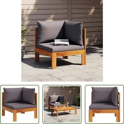Produktbild von The Living Store Garten-Ecksofa mit Kissen Massivholz Akazie