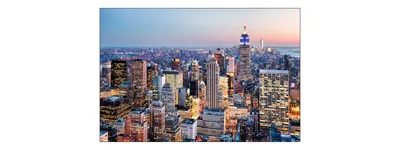 Produktbild von Muralo Fototapete Stadt NY 180 (B) x 120 (H) cm Vlies Tapete Wandtapete New York Wolkenkratzer Himmel Wohnzimmer Schlafzimmer moderne Wandbild Architektur Wand Dekoration