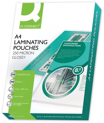 Obrázok produktu pre Q-Connect® KF11341 Laminovacie vrecko A4 2x 250µm 100ks