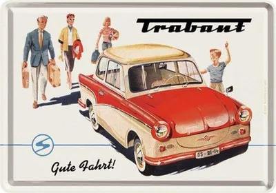 Produktbild von Nostalgic-Art - Blechpostkarte - Trabant - Trabant Gute Fahrt