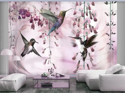 Produktbild von Vlies Fototapete Kolibri Vogel 400x280 cm Tapeten Wandtapete XXL Blumen g-C-0072-a-d