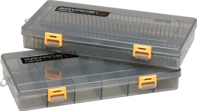 Produktbild von Savage Gear Flat Lure Box Smoke Kit 23x11x3,5cm - 2 Kunstköderboxen