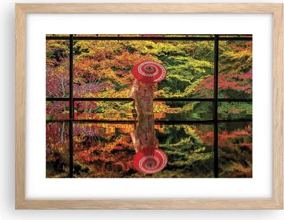 Produktbild von Gerahmtes Poster - Rahmen in heller Eiche - Tubikoin Tempel Die Farben - 40x30 cm - Wand Bild - Wanddeko - Wandbilder - Kunstposter - Wandposter - Bilderrahmen - Bilder - Kunstdruck - P2NAA40x30-4485