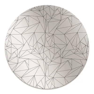 Obrázok produktu pre Okrúhla Podlahová ochranná podložka - Ochranná podložka pod stoličku - Podlahová podložka - 140x100 cm - Jednoduché trojuholníky