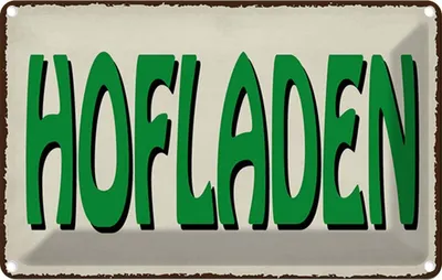 Produktbild von vianmo Blechschild 12x18 cm Hofladen Verkauf Marktstand Laden