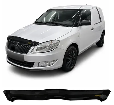 Produktbild von SCOUTT | Motorhaube Windabweiser Insekten Steinschlagschutz Für Skoda Roomster 2007-2015, Aerodynamisch, Einfache Montage, Getönt, Spezielle Halterungen Für Die Haube (Ohne Bohren)