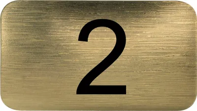 Produktbild von Nummernschild selbstklebend, 35 x 20 mm, Type 2, Kunststoff gold metallic