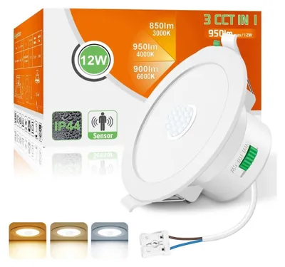 Obrázok produktu pre LED bodové svietidlo s detektorom pohybu – 12 W – IP44