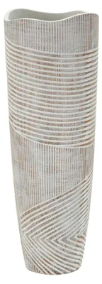 Obrázek produktu pro FURNLUX Váza dřevo béžová 19cm / Hlavní barva: béžová / Rozměry: 19 x 55 x 19 cm