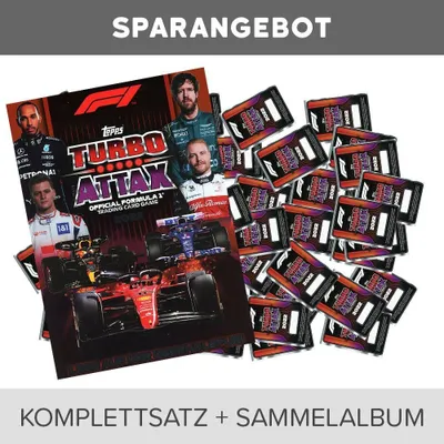 Zdjęcie produktu dla Topps - Turbo Attax Formula 1 2022 - Wszystkie karty w komplecie plus teczka kolekcjonerska (bez kart limitowanych lub innych kart specjalnych)
