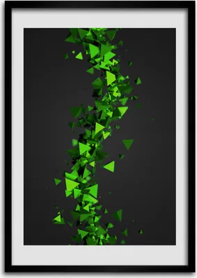 Produktbild von Bild - Bilderrahmen - 50 cm x 70 cm - MDF - Rahmen - Wandkunst Geometrische Welle