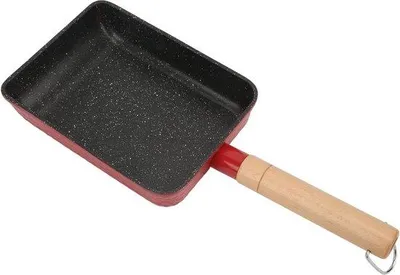 Produktbild von Famanu Omeletpfanne Mini-Rechteck Antihaftpfanne - Rot