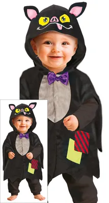 Imagen del producto de Diseño de murciélago de Halloween para niños pequeños, con capucha y un motivo adorable, talla: 86/92, color: