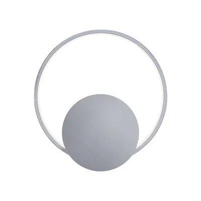 Produktbild von Lindby LED-Wandlampe Anays, Ø 32 cm, chrom/klar, Kunststoff