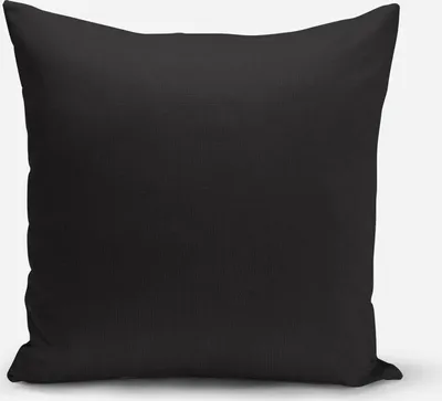 Produktbild von SCHÖNER LEBEN. Kissenhülle Waffelrelief Kästchenstruktur uni schwarz Größe 80x80cm (HxB) 80x80cm (HxB) Größe