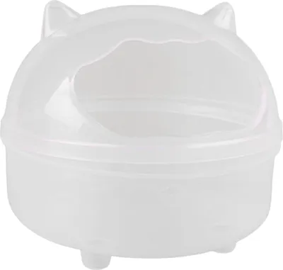 Produktbild von Hamsterbadezimmer, transparente Hamsterbadewanne, Hamstersandbadbehälter, Kleintiere, Sandkasten, Staubbadewanne, Hamsterbett für Käfigzubehör
