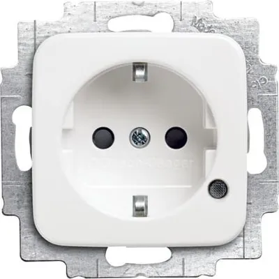 Produktbild von Busch-Jaeger 2013-0-5281, CEE 7/3, 2P+E, Weiß, 250 V, 16 A, 71 mm