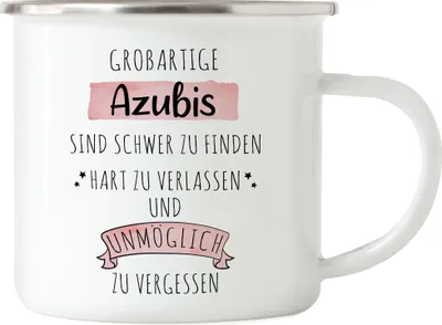 Produktbild von Großartige Azubis Sind Schwer Zu Finden Emaille Tasse Dankeschön Geschenk Hart Zu Vergessen