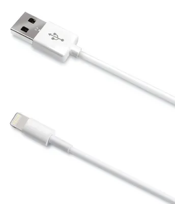 Zdjęcie produktu dla Kabel danych Celly do iPhone'a z wtykiem Lightning, 1 metr, biały
