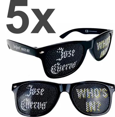 Produktbild von 5x Jose Cuervo who s In Sonnenbrille Partybrille Nerd Brille Stückcooleartikel Spaßbrille mit UV-Schutz