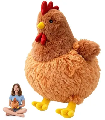 Obrázek produktu pro Plyšová slepice - 25 cm - S motýlkem - Barevná