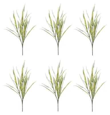 Produktbild von 6er Set künstliche Gräserzweige Pennisetum, Lampenputzergras H. 70cm Emerald