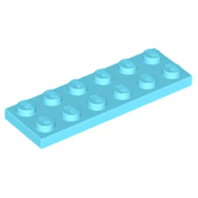 Produktbild von Lego® 2x6 Platte 3795 - 10 Stück Mittleres Azurblau