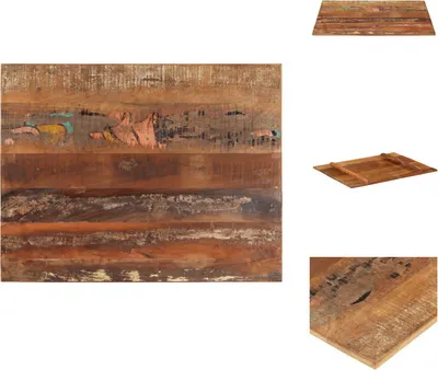 Produktbild von vidaXL Tischplatte Rechteckig 70x90 cm 15-16 mm Altholz Massiv -  Tischplatten