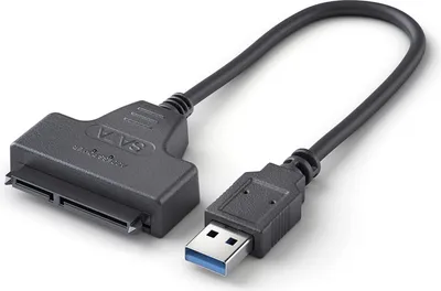 Produktbild von conecto, USB 3.0 auf SATA Adapter, Konverter für 2.5 Zoll Festplatten/Laufwerke, SSD und HDD auf USB-A, UASP Unterstützung, 5 GB/s, 25cm