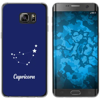 Produktbild von PhoneNatic Case kompatibel mit Samsung Galaxy S7 Edge Silikon-Hülle SternzeichenCapricornus M7