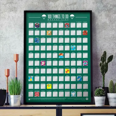 Produktbild von 100 Dinge zu tun Bucket List Scratch Off Poster