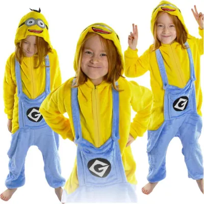 Zdjęcie produktu dla Piżama dzieci kigurumi minionek prezent przebranie karnawał strój 134-140