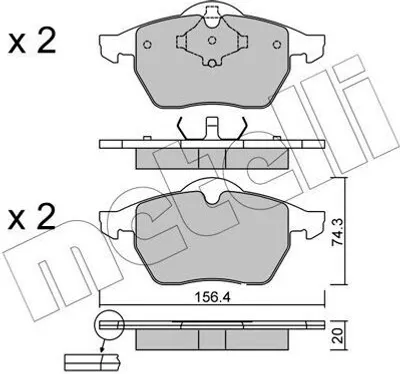 Produktbild von METELLI Bremsbeläge Satz Vorne Bremsklötze für VW Golf IV Schrägheck (1J1) 22-0181-2