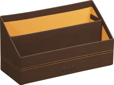 Produktbild von Rhodia Rhodiarama Briefständer aus Kunstleder, 25x10x14 cm - Bronze 194601C