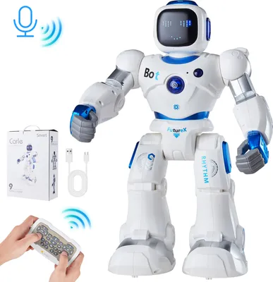 Produktbild von SucceBuy RC-Roboterspielzeug für Kinder, 2,4 GHz, programmierbar, Berührungs-, Sprach- und App-Steuerung, Singen und Tanzen, Geburtstagsgeschenk für Alter 3 - 10