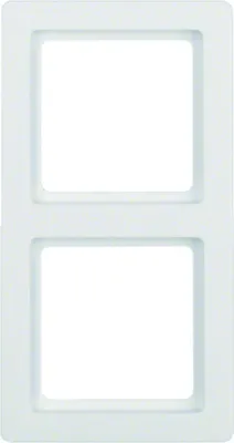 Image de Cadre Berker, double, Q.1, blanc polaire, velours, 1 pièce.