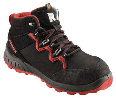 Produktbild von S3-ESD-Sicherheitsschnürstiefel TeamStar schwarz/rot Größe 45