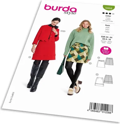 Obrázok produktu pre Strih Burda 5868 - Áčková sukňa