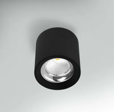 Immagine prodotto di Plafoniera a LED CENTURY RONDO nera, diametro 130 x 155 mm, 25 W, 230 V, 3000 K, 45 °C, grado di protezione IP20