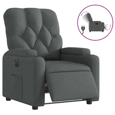 Produktbild von vidaXL Relaxsessel Elektrisch Dunkelgrau Stoff